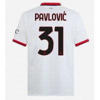 Fotbalové Dres AC Milan Strahinja Pavlovic #31 Venkovní 2024-25 Krátký Rukáv